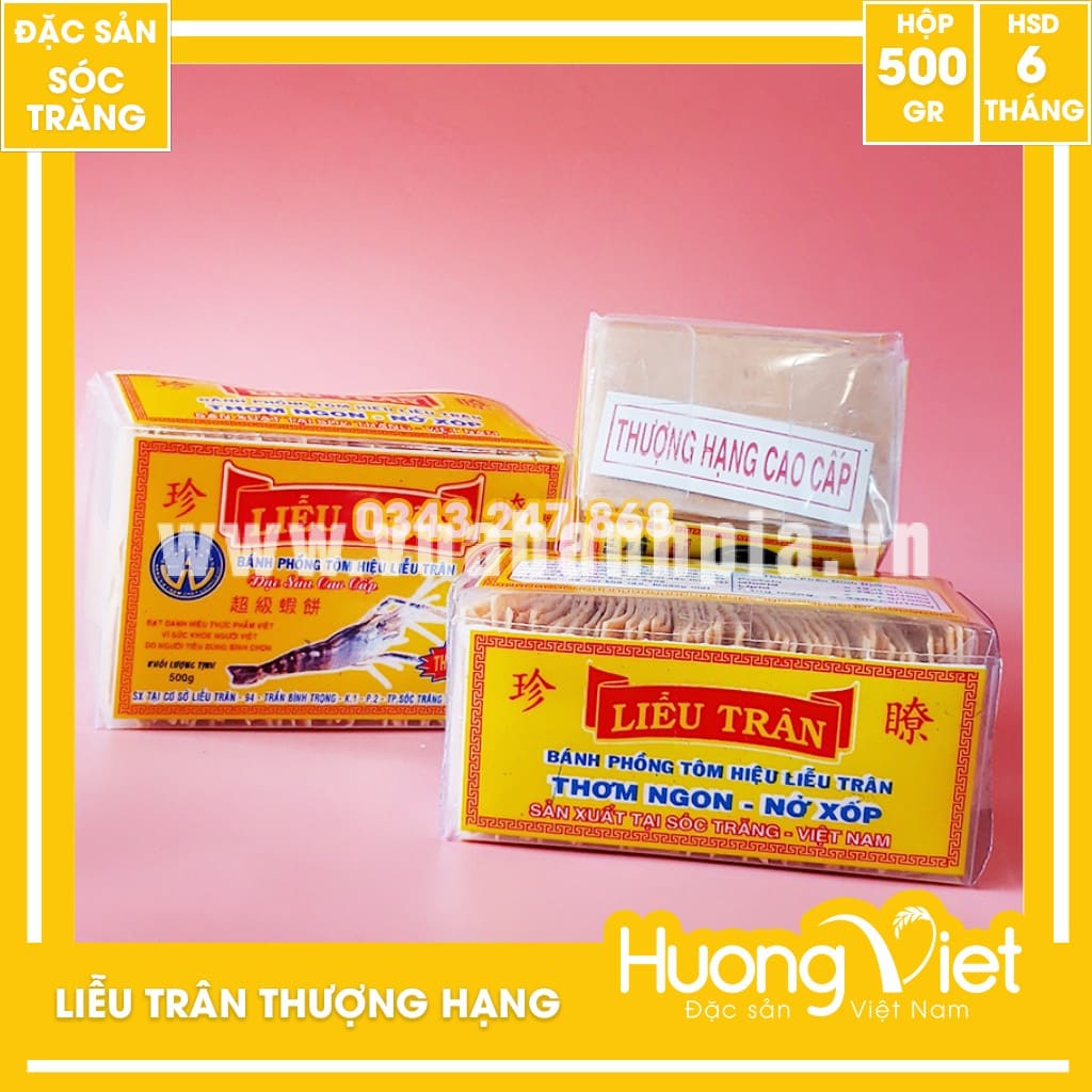 Bánh phồng tôm Liễu Trân thượng hạng 500gr Bánh phồng tôm Liễu Trân thượng hạng 500gr