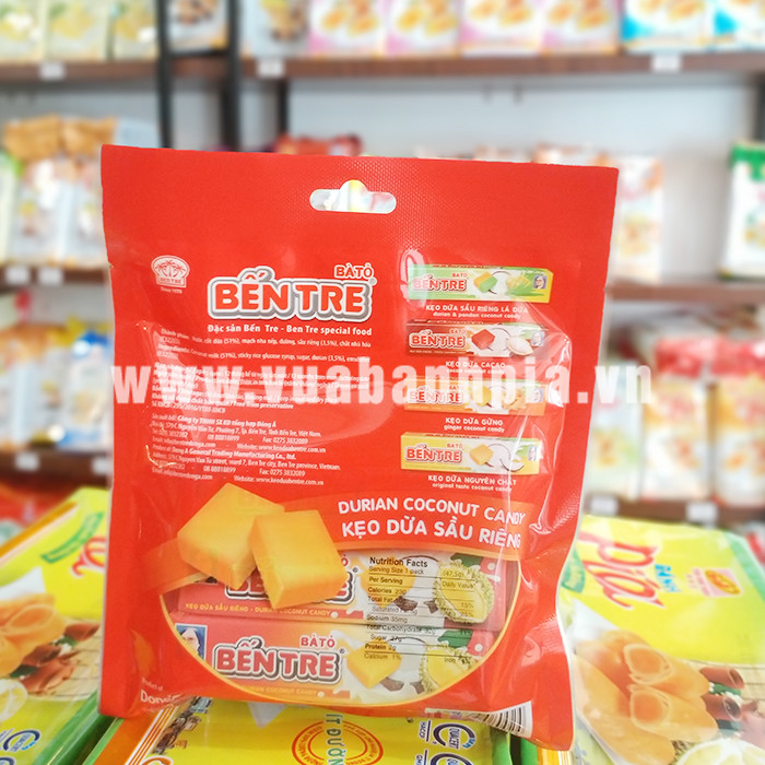 Kẹo dừa sầu riêng lá dứa Hai Tỏ 150gr Kẹo dừa sầu riêng lá dứa Hai Tỏ 150gr