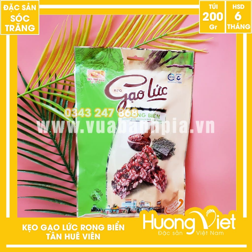 Kẹo gạo lức rong biển Tân Huê Viên 200gr Kẹo gạo lức rong biển Tân Huê Viên 200gr