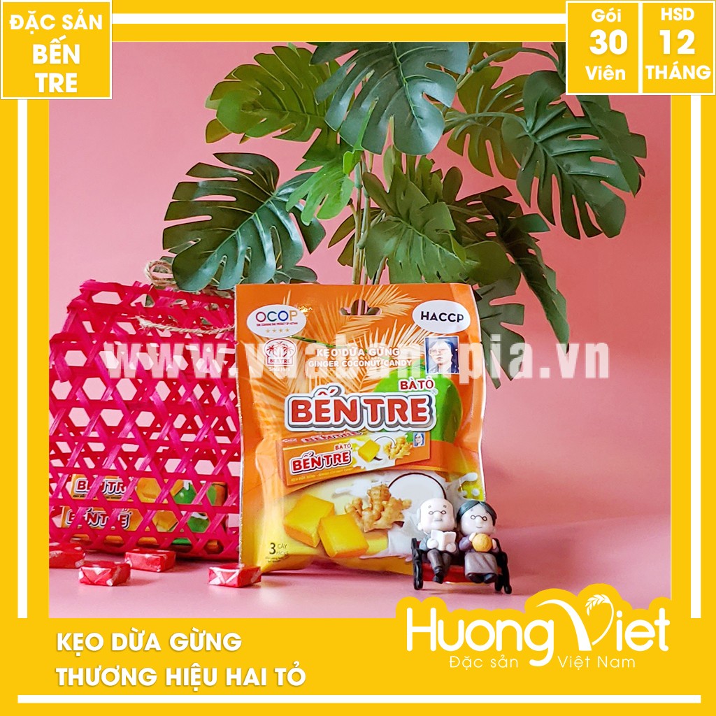 Kẹo dừa gừng Hai Tỏ 150gr Kẹo dừa gừng Hai Tỏ 150gr
